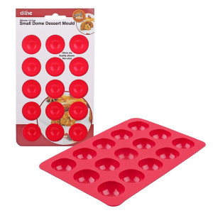 Daily Bake Silicone 15 Cup Small Dome Dessert Mould Red