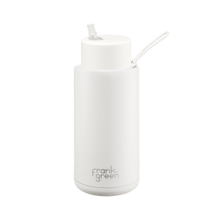 Frank Green Ultimate Ceramic Reusable Bottle with Straw 1L (34oz) Cloud