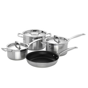 Le Creuset 3ply Stainless Steel 4 Piece Cookware Set