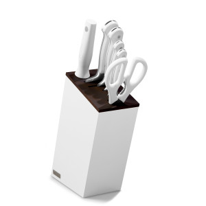 Wusthof Classic White Design Knife Block 7 Piece Set with Bread Knife