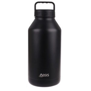 Oasis Stainless Steel Double Wall Insulated Titan Bottle 1.9L Black