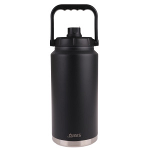 Oasis Stainless Steel Insulated Jug with Carry Handle 3.8L Black