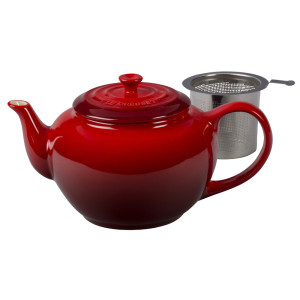 Le Creuset Teapot with Stainless Steel Infuser Cerise
