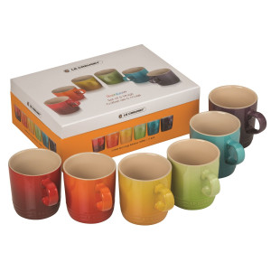 Le Creuset Rainbow Mug Gift Set of 6