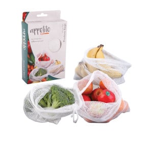 Appetito Woven Net Produce Bag Set of 3