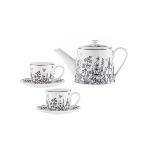 Ashdene Queen Bee Teapot and 2 Teacup Set