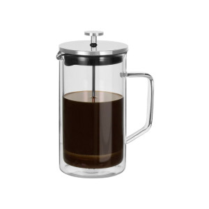 Avanti Double Wall Coffee Plunger Borosilicate Glass & Stainless Steel 1L