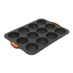 Bakemaster Silicone Dome Tray 12 Cup Grey