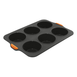 Bakemaster Silicone Large Muffin Pan 6 Cup 