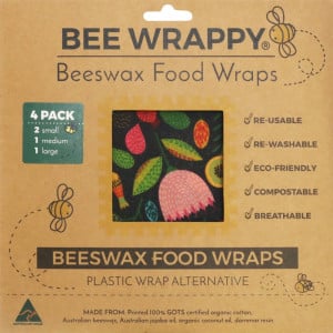 Bee Wrappy Beeswax Food Wraps Set of 4