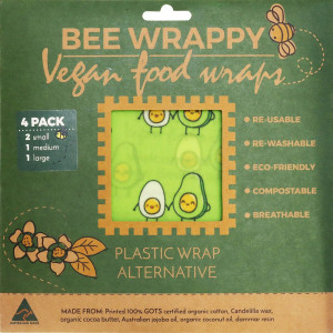 Bee Wrappy Vegan Food Wraps Set of 4