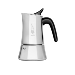 Bialetti Moon Exclusive Stainless Steel Induction Espresso Maker 6 Cup Silver