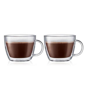 Bodum Bistro Double Wall Cafe Latte Cup Set of 2 450ml
