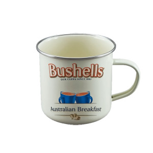 Bushells Tea Enamel Mug Cream Set of 2