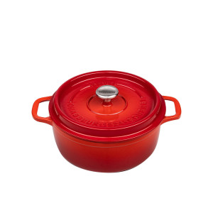 Chasseur Gourmet Round French Oven 26cm - 5L Crimson