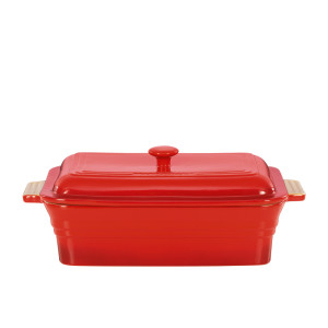 Chasseur La Cuisson Rectangular Dish with Lid 40x23cm Inferno Red