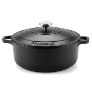 Chasseur Round French Oven 24cm 4L Matte Black