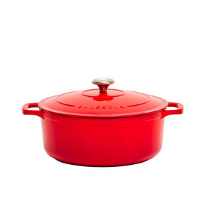 Chasseur Round French Oven 24cm 4L Chilli Red