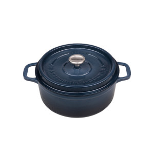 Chasseur Gourmet Round French Oven 24cm 4L Midnight Blue