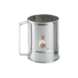 Chef Inox Flour Sifter Stainless Steel with Crank Handle 8-Cup