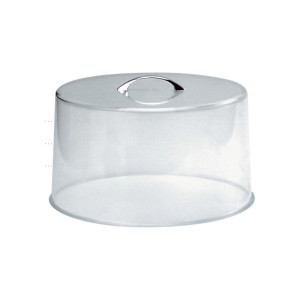 Chef Inox Clear Cake Cover With Chrome Handle 30x18.5cm