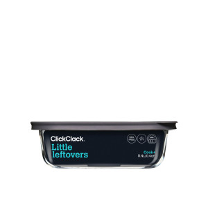 ClickClack Cook+ Rectangular Heatproof Glass Container 400ml