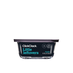 ClickClack Cook+ Square Heatproof Glass Container 300ml