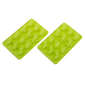 Daily Bake Silicone Dinosaurs 1.8L Chocolate Mould Set of 2 Green