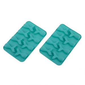 Daily Bake Silicone Mermaid 1.8L Cup Chocolate Mould Set of 2 Turquoise