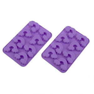 Daily Bake Silicone Rainbow 1.8L Cup Chocolate Mould Set of 2 Purple
