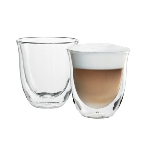 DeLonghi Double Wall Cappuccino Glasses 190ml Set of 2