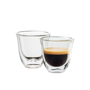 DeLonghi Double Wall Espresso Glasses 60ml Set of 2