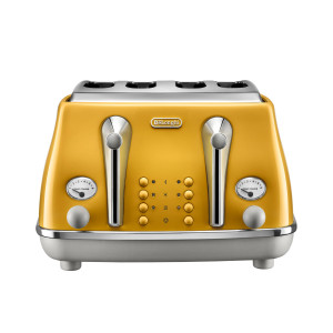 DeLonghi Icona Capitals CTOC4003Y 4 Slice Toaster Yellow