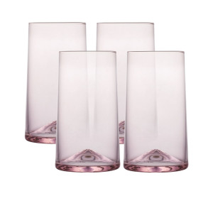 Ecology Sierra Highball Glass 375ml Set of 4 Pink