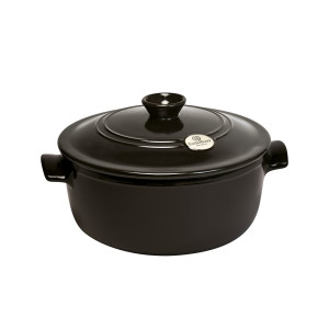 Emile Henry Round Stewpot 5.3L Charcoal