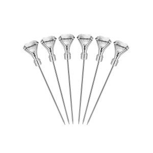 Final Touch Diamond Cocktail Pick Set of 6