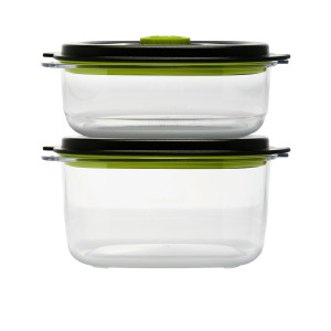 FoodSaver Preserve & Marinate Container 3 & 5 Cup Set 2pc Black
