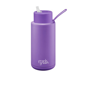 Frank Green Ultimate Ceramic Reusable Bottle with Straw 1L (34oz) Cosmic Purple