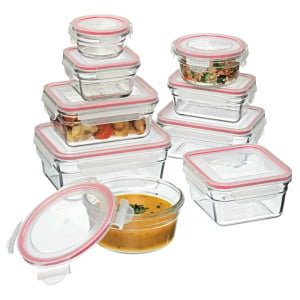Glasslock Oven Safe Tempered Glass Container Set of 9