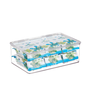 iDesign Linus Pack Organiser 6 Compartment Clear