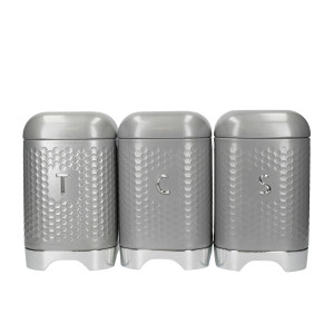 Kitchen Craft Lovello Canister Set of 3 Grey