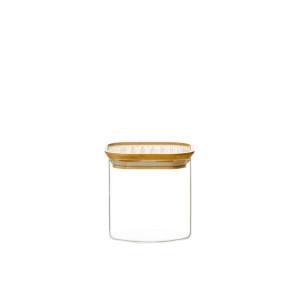 Kitchen Pro Eco Square Glass Canister with Bamboo Lid 800ml