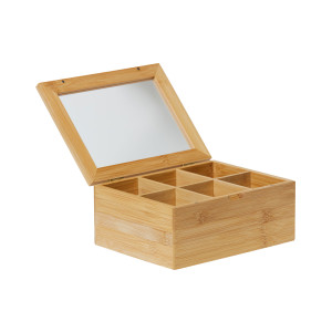 Kitchen Pro Eco Tea Box 6 Compartment Natural