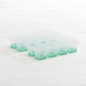 Kitchen Pro Kool 8 Jumbo Ice Cube Tray Set of 2 Aqua