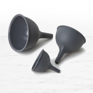 Kitchen Pro Oslo Silicone Funnel Set 3 Piece Charcoal
