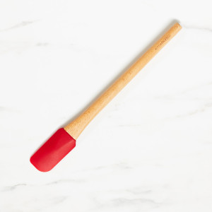 Kitchen Pro Oslo Silicone Small Spatula with Beechwood Handle Red