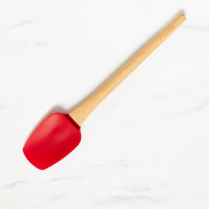 Kitchen Pro Oslo Silicone Spatula Turner with Beechwood Handle Red