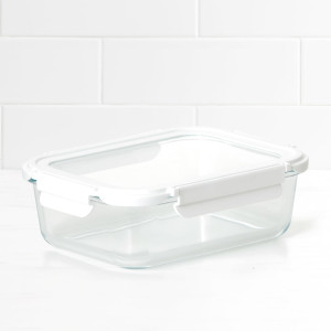 Kitchen Pro VersaLock Rectangular Glass Container 1.5L White