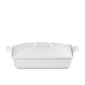 Le Creuset Stoneware Heritage Covered Rectangular Dish 33x23cm White