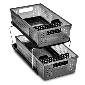 MadeSmart 2 Level Storage with Dividers Carbon